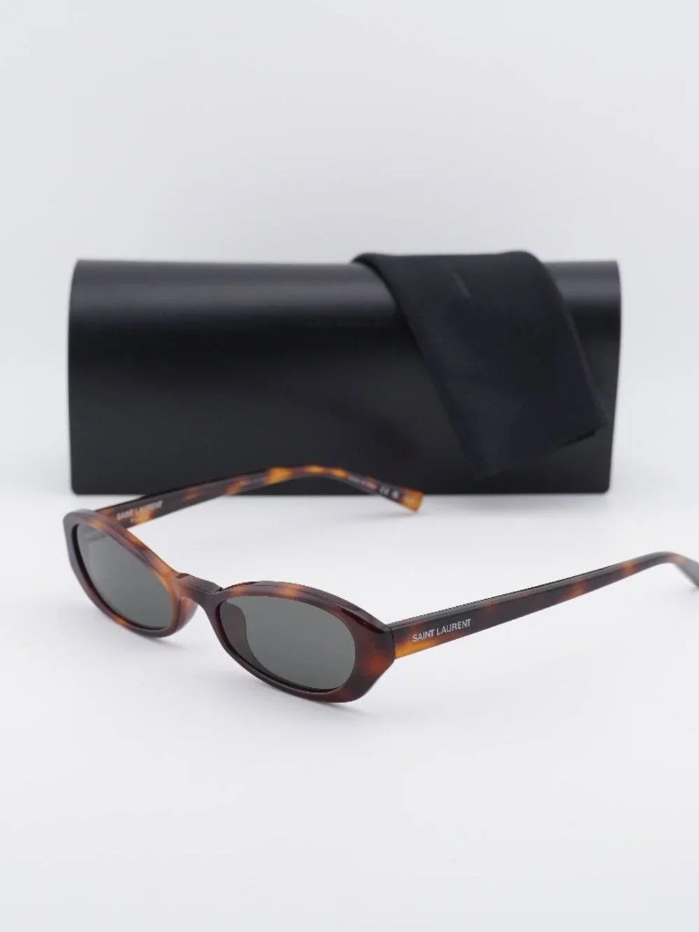 Saint Laurent SL871 SUE 004 Women Rectangle Sunglasses - Havana\Grey